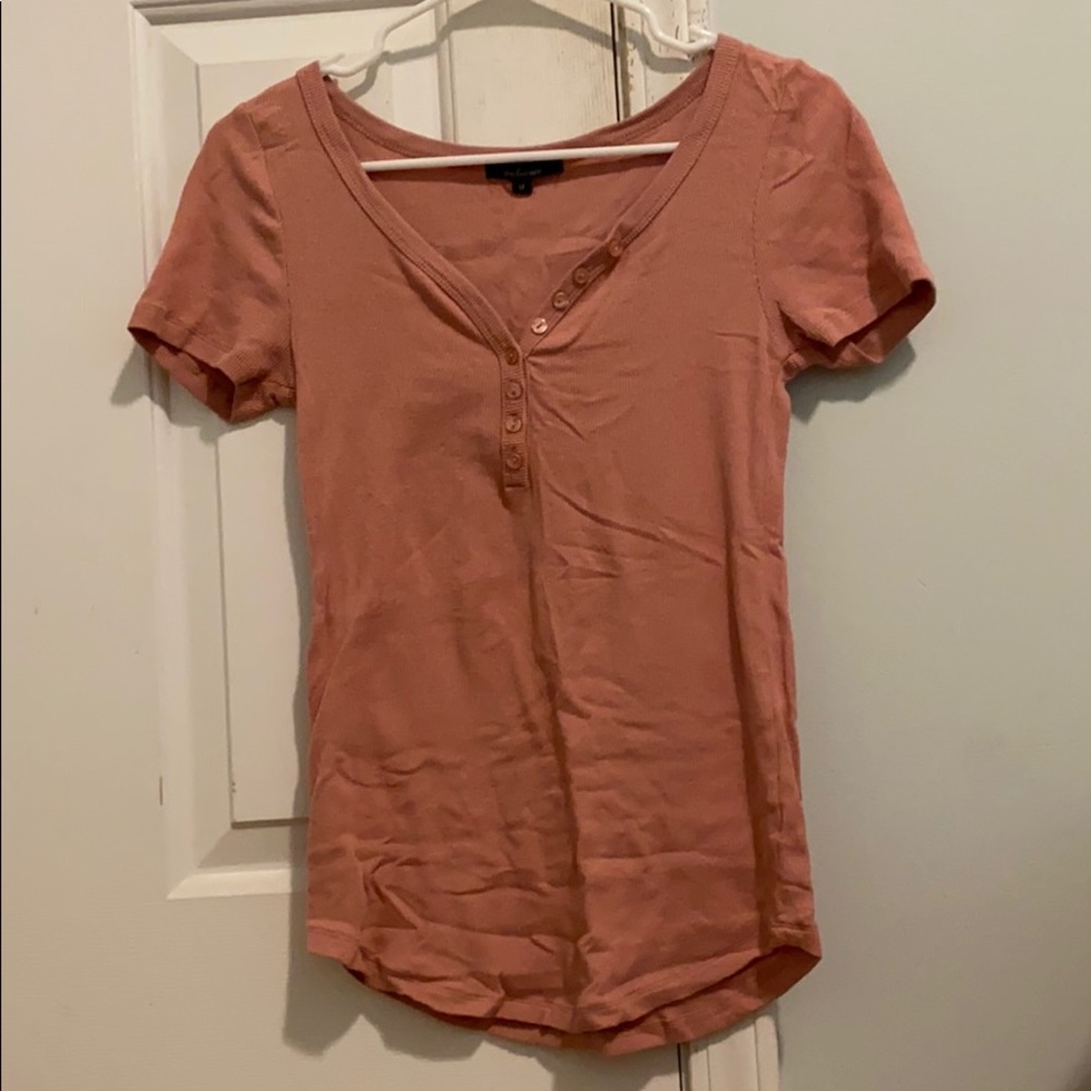 Pink Henley Top